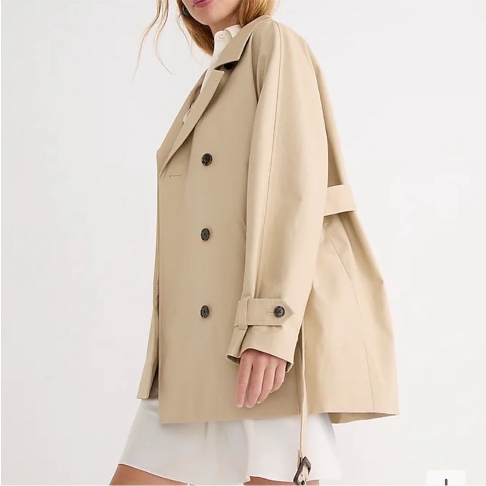 J.Crew Short Trench Coat. Size XL. NWT. - Picture 3 of 15